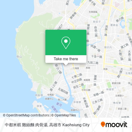 中都米糕 雞絲麵 肉骨湯 map