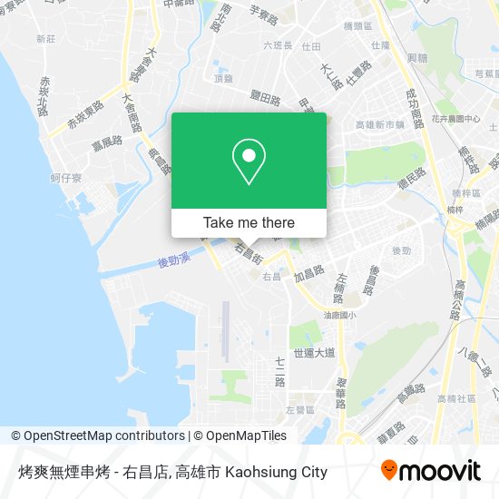 烤爽無煙串烤 - 右昌店 map