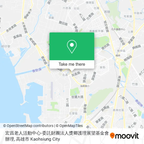 宏昌老人活動中心-委託財團法人獎卿護理展望基金會辦理地圖