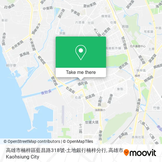 高雄市楠梓區藍昌路318號-土地銀行楠梓分行地圖