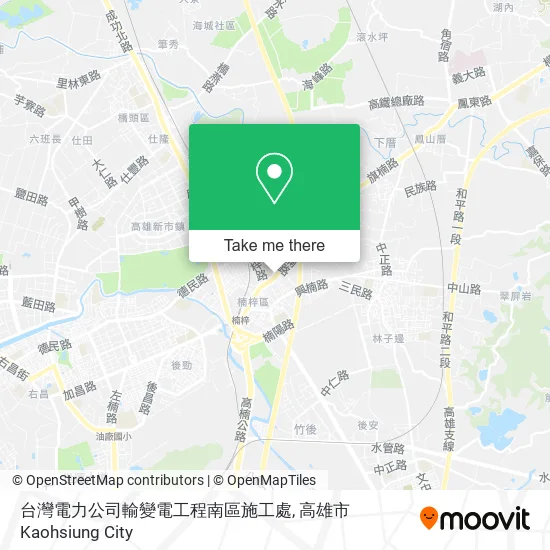 台灣電力公司輸變電工程南區施工處地圖
