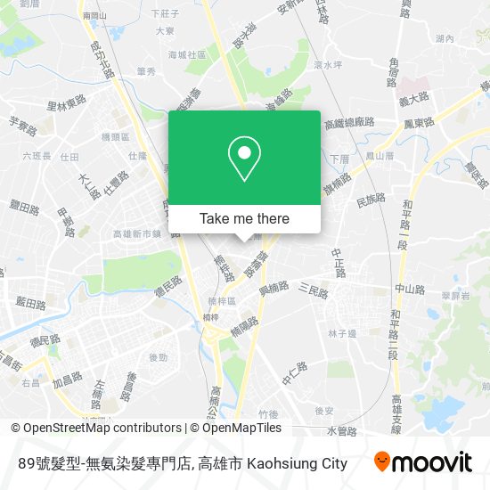 89號髮型-無氨染髮專門店地圖