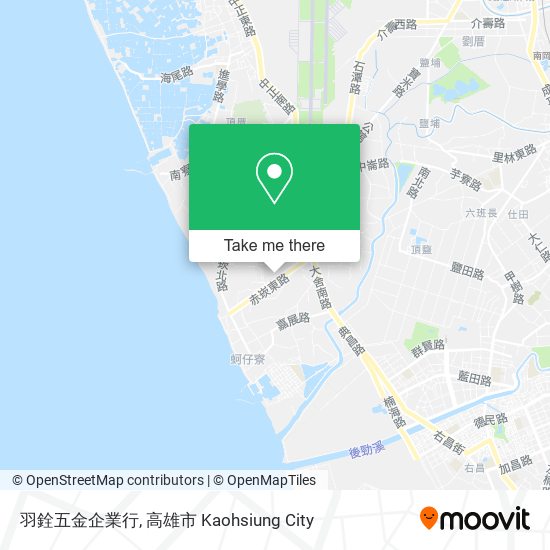 羽銓五金企業行地圖