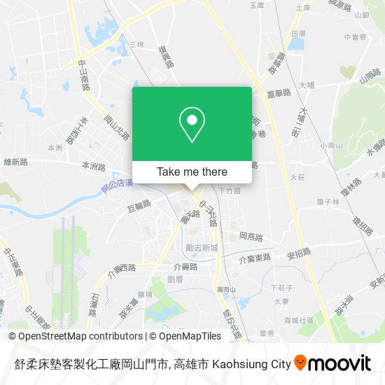 舒柔床墊客製化工廠岡山門市地圖