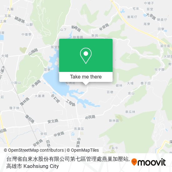 台灣省自來水股份有限公司第七區管理處燕巢加壓站地圖