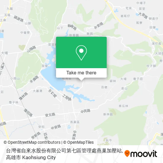 台灣省自來水股份有限公司第七區管理處燕巢加壓站地圖
