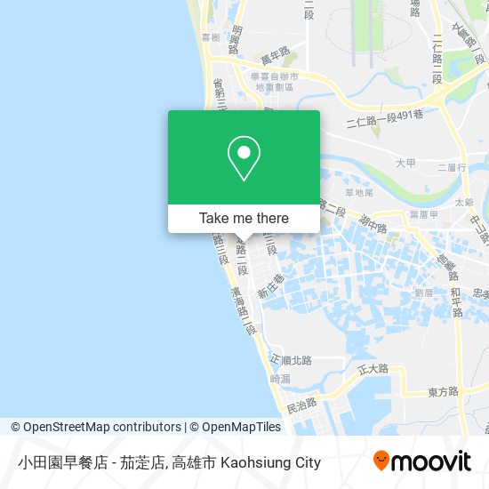 小田園早餐店 - 茄萣店 map