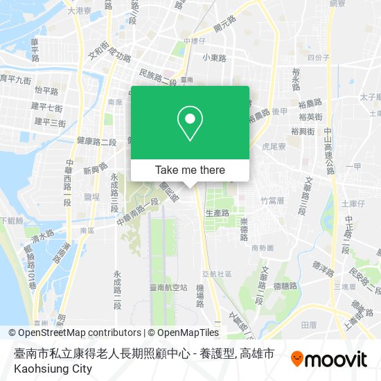 臺南市私立康得老人長期照顧中心 - 養護型 map