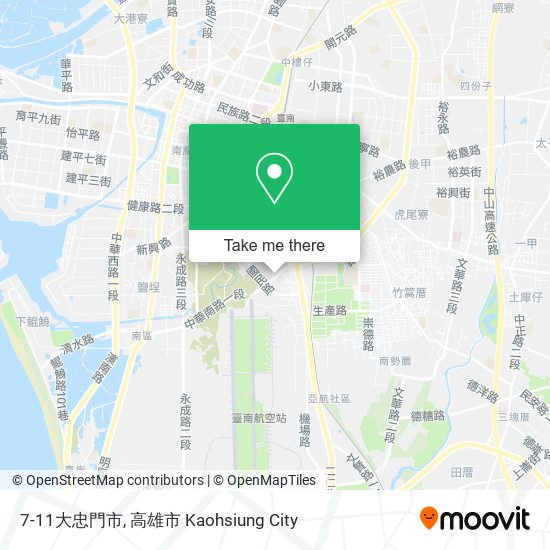 7-11大忠門市地圖
