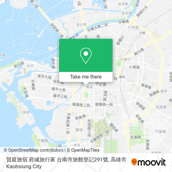 貿庭旅宿 府城旅行家 台南市旅館登記291號 map