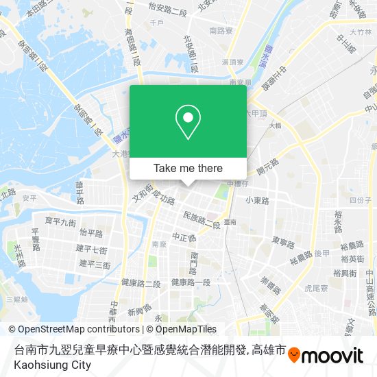 台南市九翌兒童早療中心暨感覺統合潛能開發 map