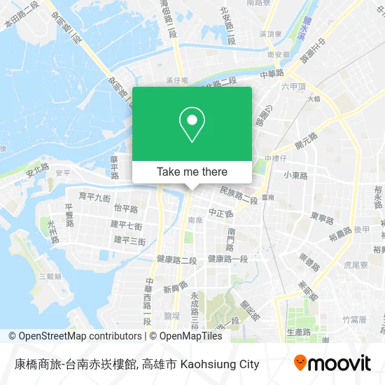 康橋商旅-台南赤崁樓館 map