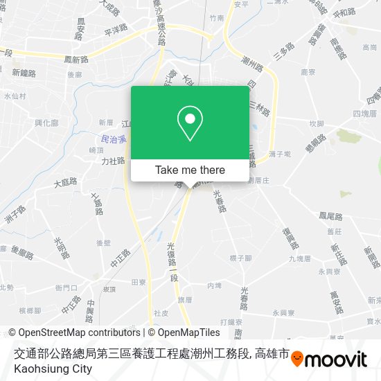 交通部公路總局第三區養護工程處潮州工務段地圖
