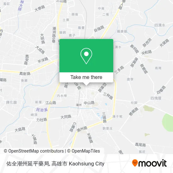 佑全潮州延平藥局 map