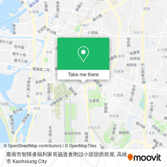 臺南市智障者福利家長協進會附設小甜甜烘焙屋地圖