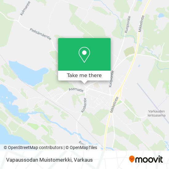 Vapaussodan Muistomerkki map