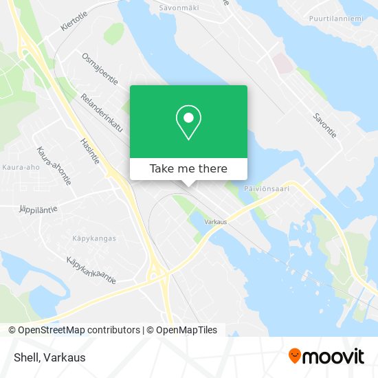 How to get to Shell in Varkaus by Bus?