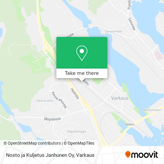 Nosto ja Kuljetus Janhunen Oy map