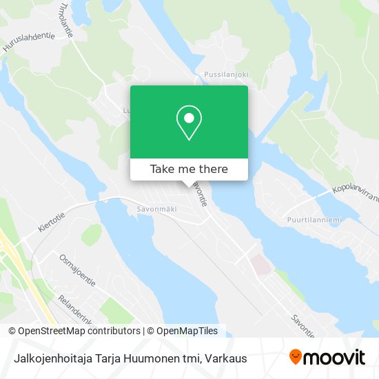 Jalkojenhoitaja Tarja Huumonen tmi map