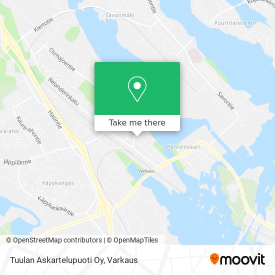 Tuulan Askartelupuoti Oy map