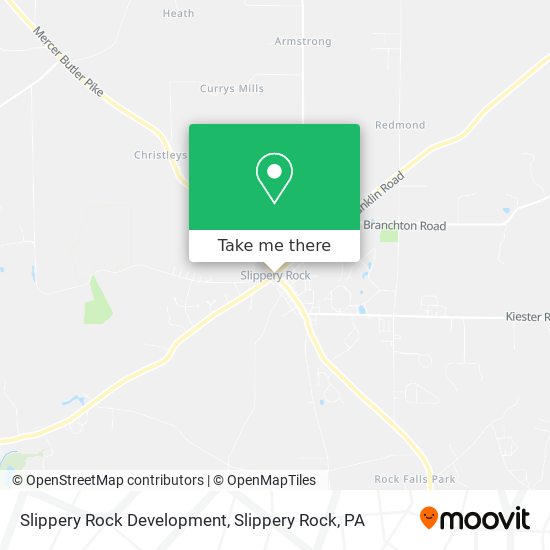 Slippery Rock Development map