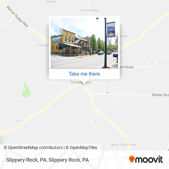 Mapa de Slippery Rock, PA
