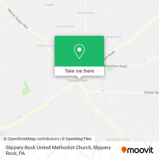 Slippery Rock United Methodist Church map