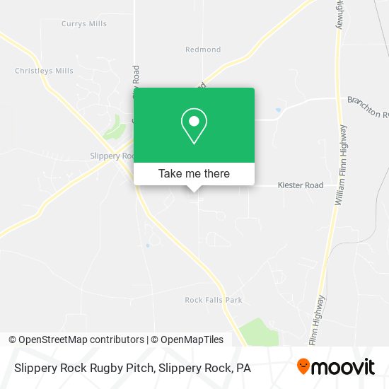 Mapa de Slippery Rock Rugby Pitch