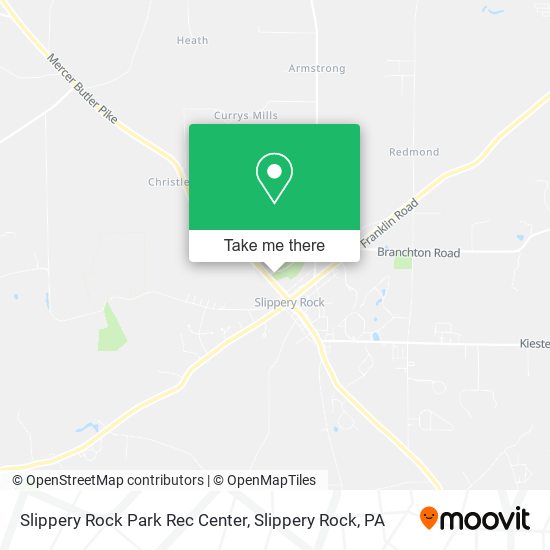 Slippery Rock Park Rec Center map