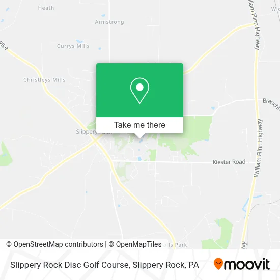 Slippery Rock Disc Golf Course map