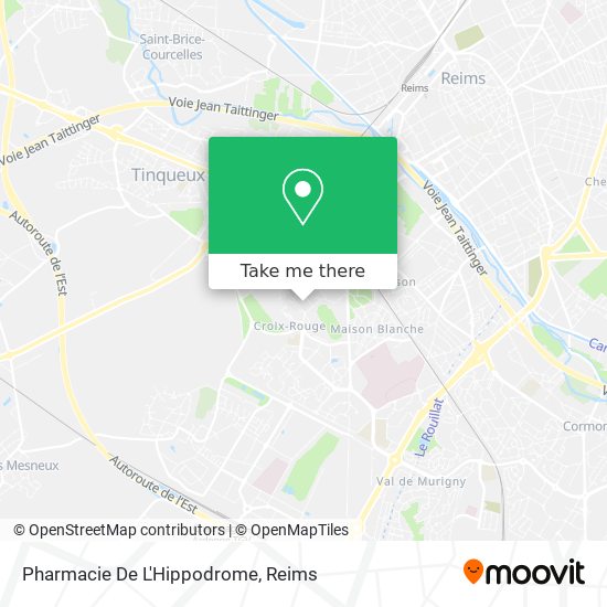 Mapa Pharmacie De L'Hippodrome