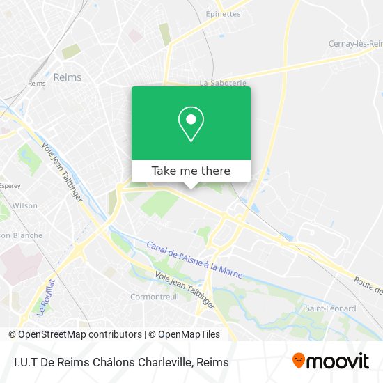 Mapa I.U.T De Reims Châlons Charleville