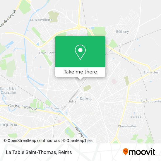 Mapa La Table Saint-Thomas