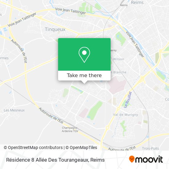 Résidence 8 Allée Des Tourangeaux map