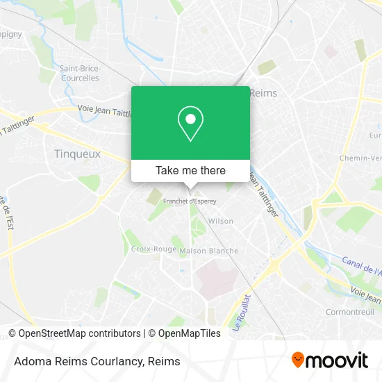 Adoma Reims Courlancy map
