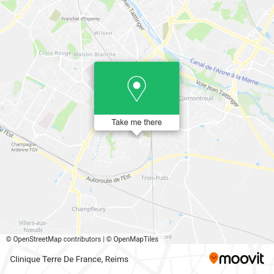 Clinique Terre De France map