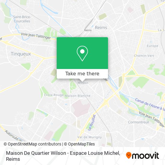 Mapa Maison De Quartier Wilson - Espace Louise Michel