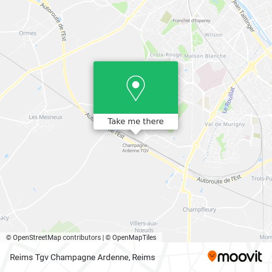 Reims Tgv Champagne Ardenne map