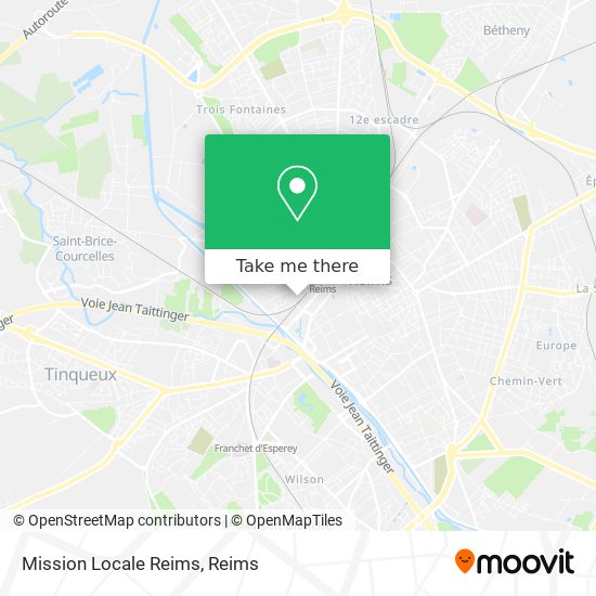 Mapa Mission Locale Reims