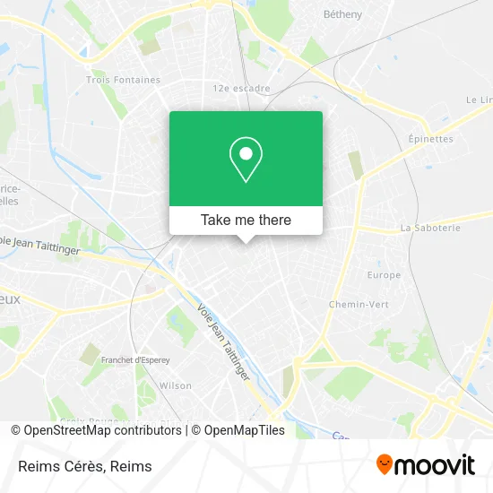 Reims Cérès map