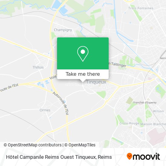 Mapa Hôtel Campanile Reims Ouest Tinqueux