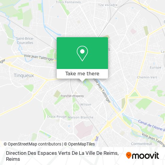 Direction Des Espaces Verts De La Ville De Reims map