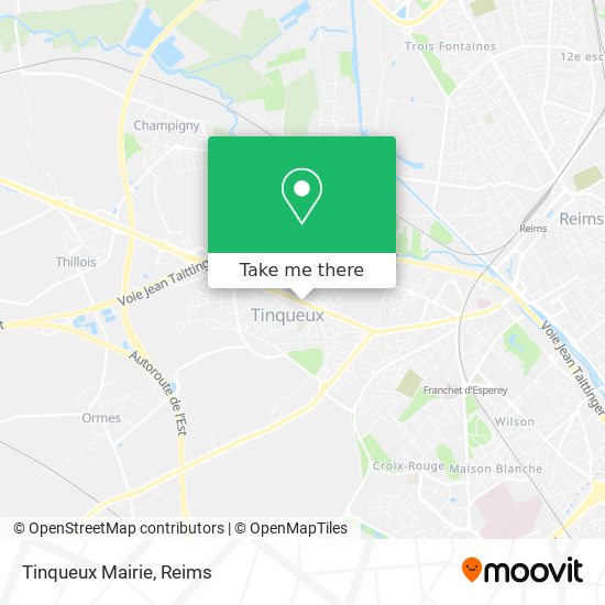Tinqueux Mairie map