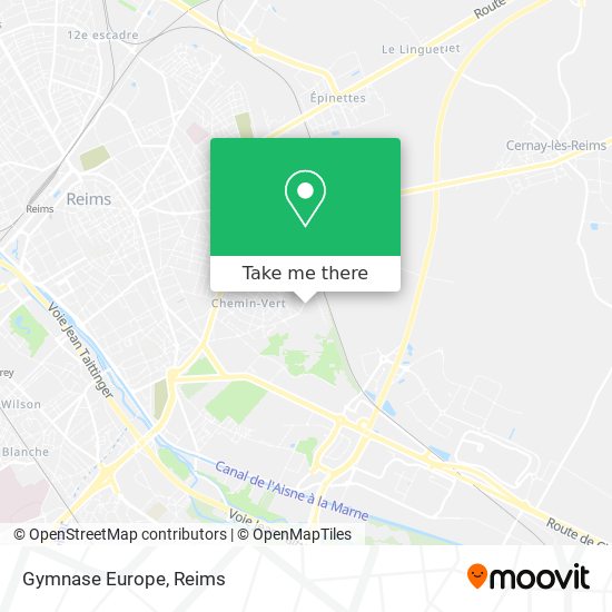 Gymnase Europe map