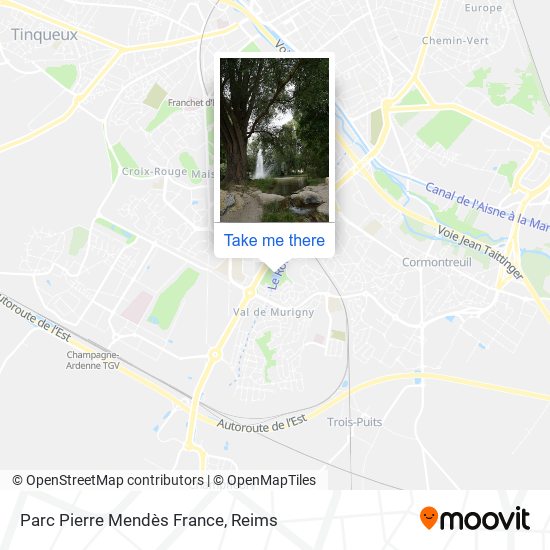 Mapa Parc Pierre Mendès France