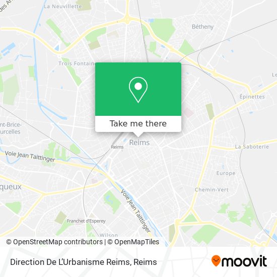 Mapa Direction De L’Urbanisme Reims