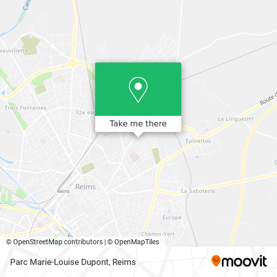 Mapa Parc Marie-Louise Dupont