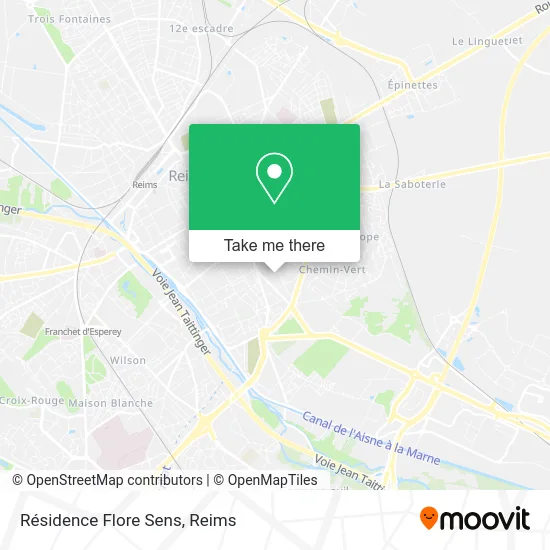 Résidence Flore Sens map