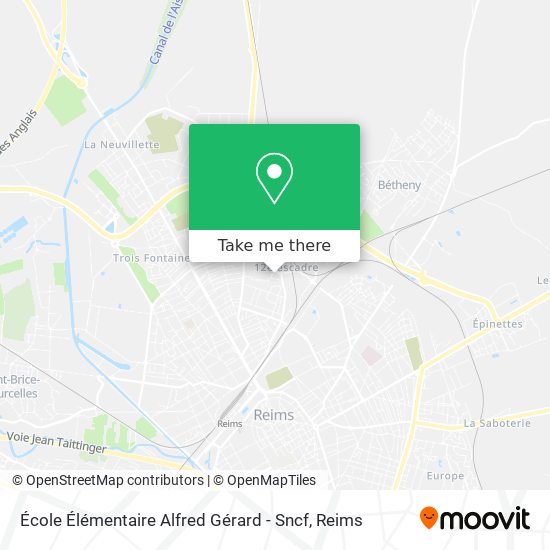 École Élémentaire Alfred Gérard - Sncf map