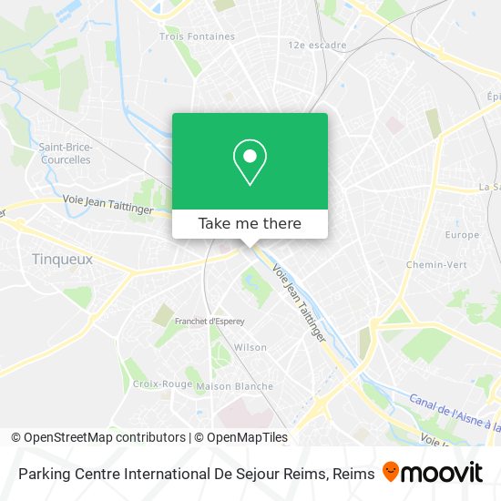 Mapa Parking Centre International De Sejour Reims